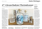 47°: Gin aus Badener Thermalwasser