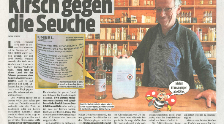 Kirsch gegen die Seuche